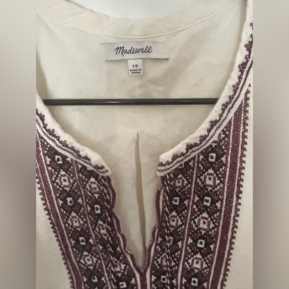 Madewell Cotton Boho Sundress Size 10 - Picture 3 of 9